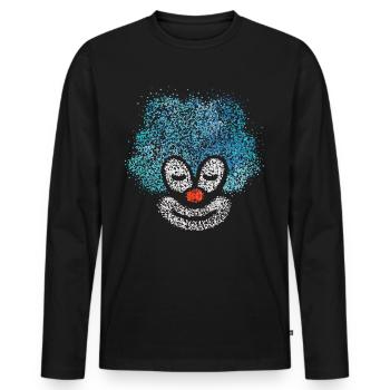 Carnival Clown Viva Colonia Kölle Alaaf Confetti - Men's Premium Organic Long Sleeve Shirt - black - Front - Nico (187cm)