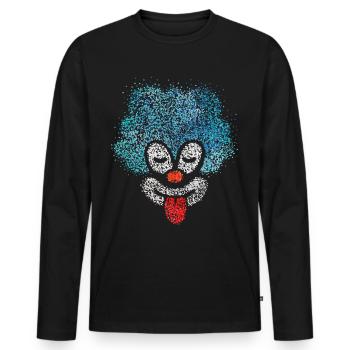 Clown Carnival Confetti Viva Colonia Kölle Alaaf - Men's Premium Organic Long Sleeve Shirt - black - Front - Nico (187cm)