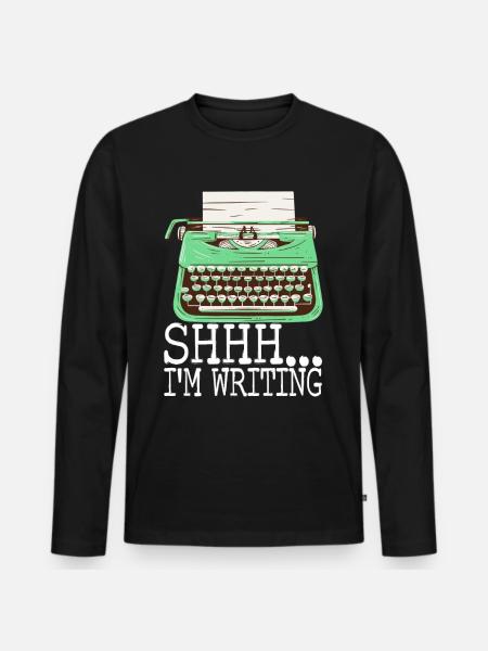 Author Schreiber - Men's Premium Organic Long Sleeve Shirt - black