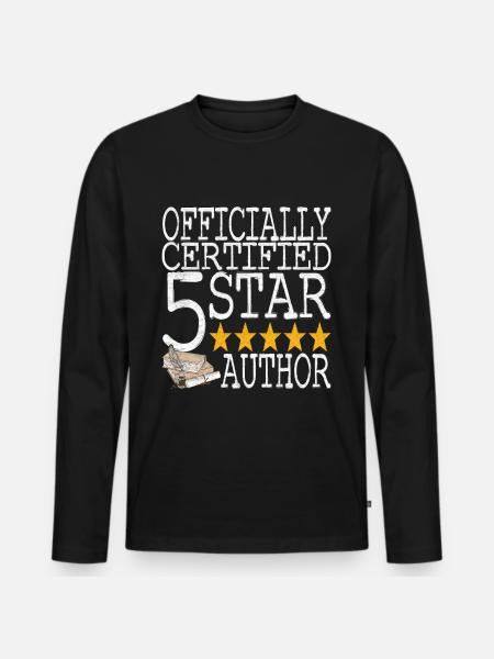 Author Schreiber - Men's Premium Organic Long Sleeve Shirt - black