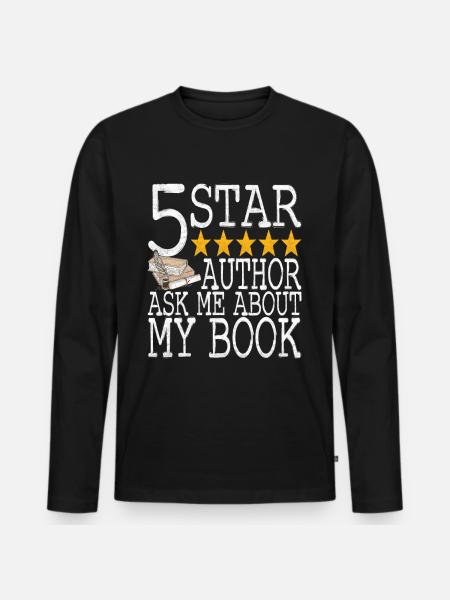 Author Schreiber - Men's Premium Organic Long Sleeve Shirt - black