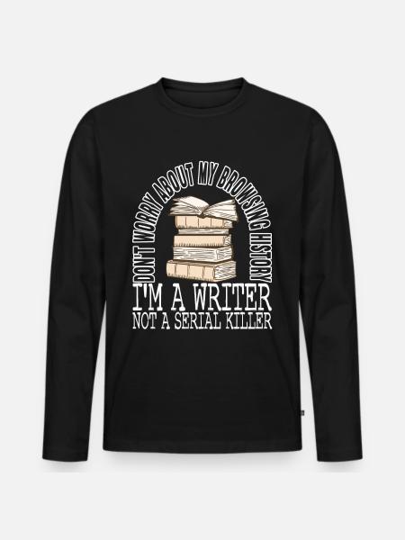 Author Schreiber - Men's Premium Organic Long Sleeve Shirt - black