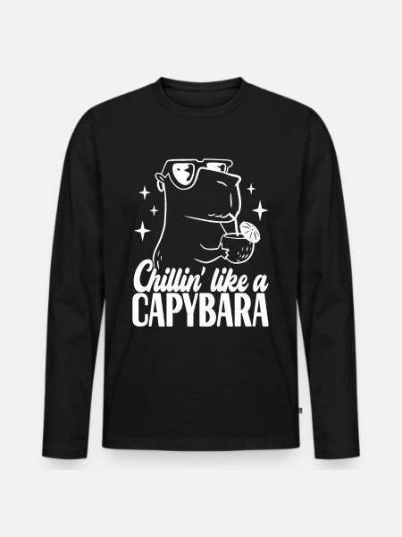 Capybara - T-shirt manches longues Premium bio Homme - noir