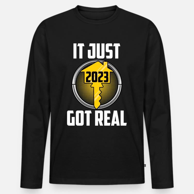 Just Got Real - Männer Premium Bio Langarmshirt - Schwarz
