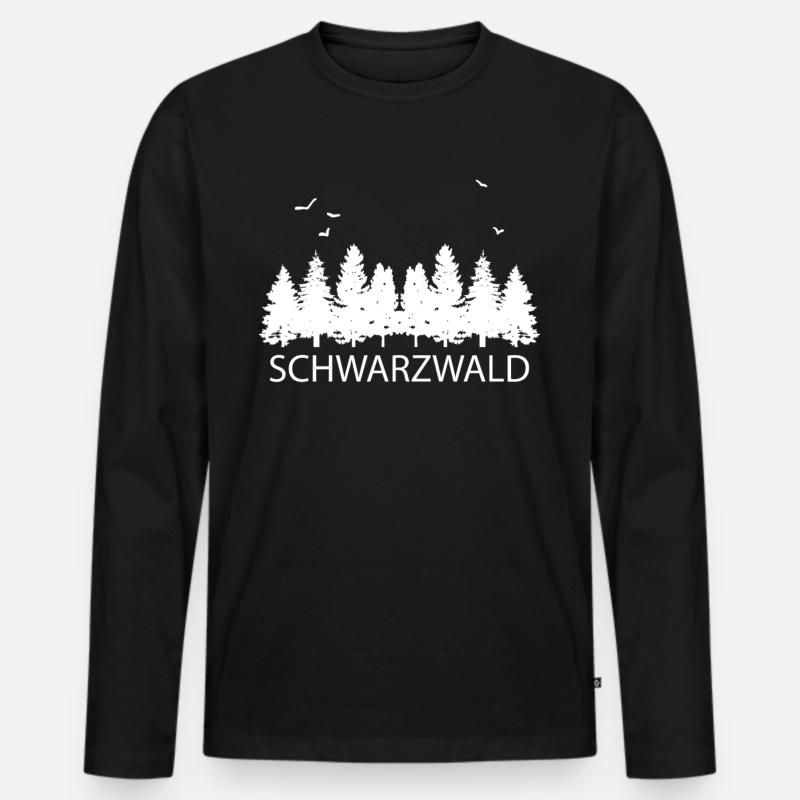 Schwarzwald - Männer Premium Bio Langarmshirt - Schwarz
