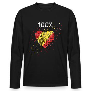 Espagne Espagnol Espagnol Drapeau espagnol Espagnefan - T-shirt manches longues Premium bio Homme - noir - Devant - Nico (187cm)