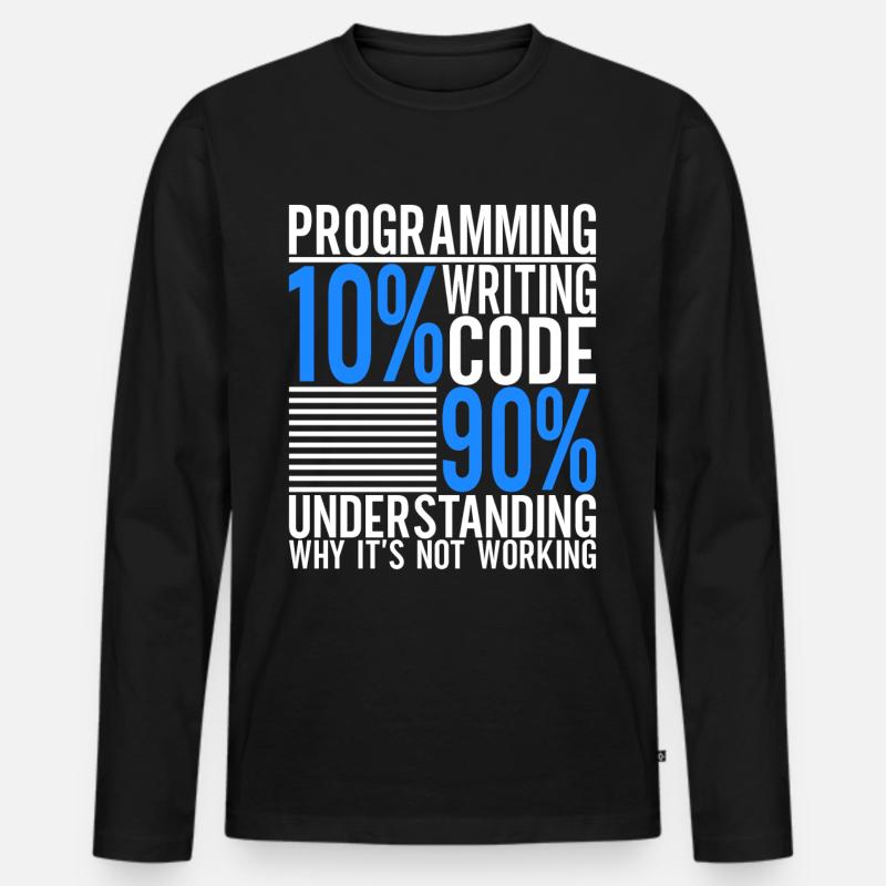Programmer Computer Scientist - Men's Premium Organic Long Sleeve Shirt - black