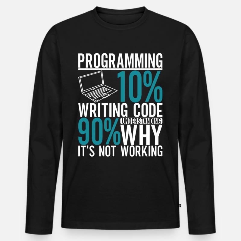 Programmierer Informatiker - Männer Premium Bio Langarmshirt - Schwarz