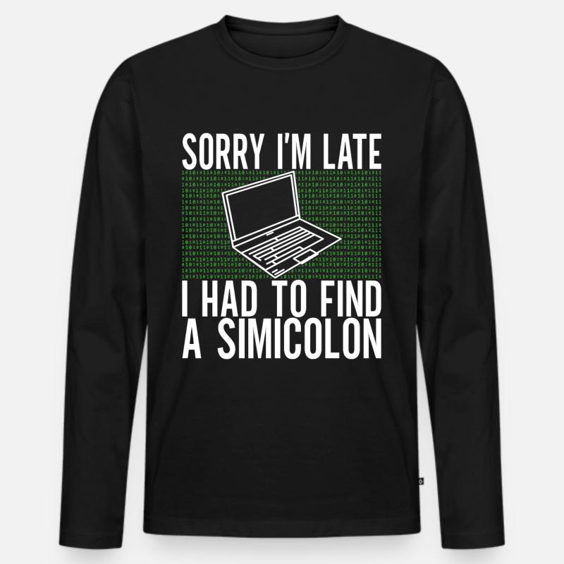 Programmierer Informatiker - Männer Premium Bio Langarmshirt - Schwarz