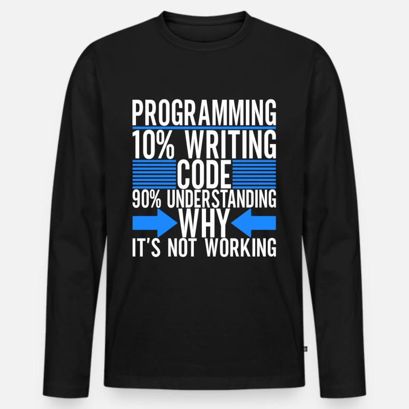 Programmierer Informatiker - Männer Premium Bio Langarmshirt - Schwarz