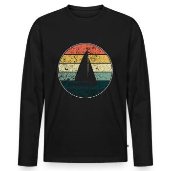 Veil - Men's Premium Organic Long Sleeve Shirt - black - Front - Nico (187cm)