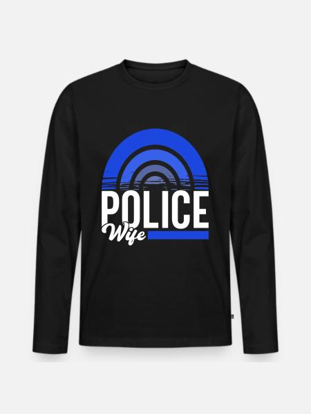 Police Policeman - Men's Premium Organic Long Sleeve Shirt - black
