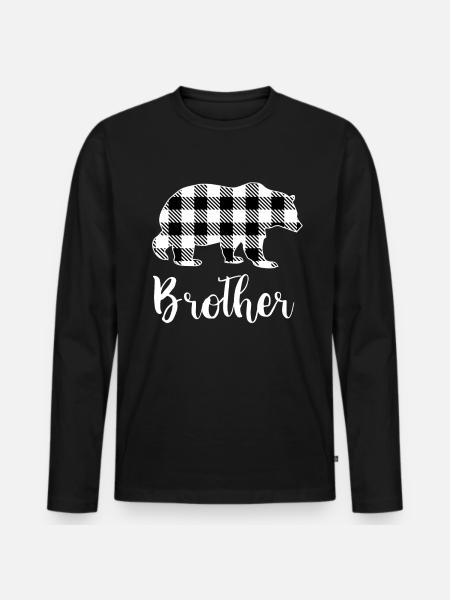 Brother Bear - Men's Premium Organic Long Sleeve Shirt - black