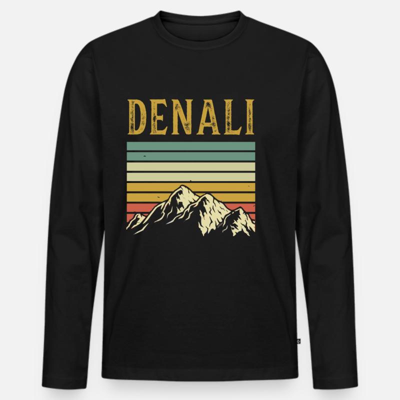 Alaska - Männer Premium Bio Langarmshirt - Schwarz