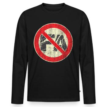 Gegen Faschismus FA - Männer Premium Bio Langarmshirt - Schwarz - Vorne - Nico (187cm)
