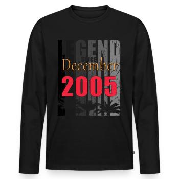 Year of construction 2006 December born gift idea - Männer Premium Bio Langarmshirt - Schwarz - Vorne - Nico (187cm)