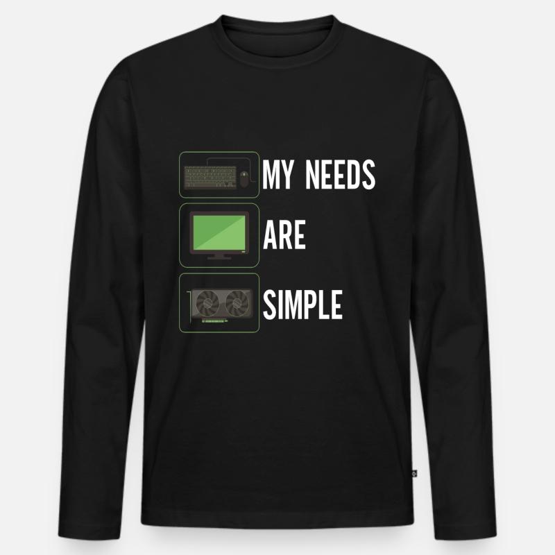 Programmer Computer Scientist - Men's Premium Organic Long Sleeve Shirt - black