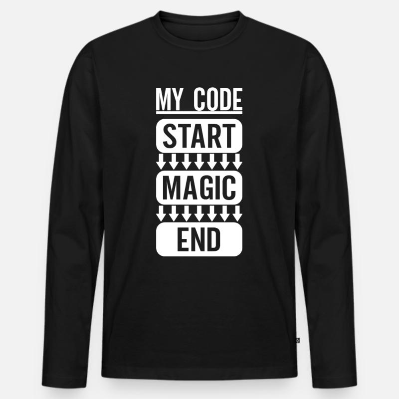 Programmierer Informatiker - Männer Premium Bio Langarmshirt - Schwarz