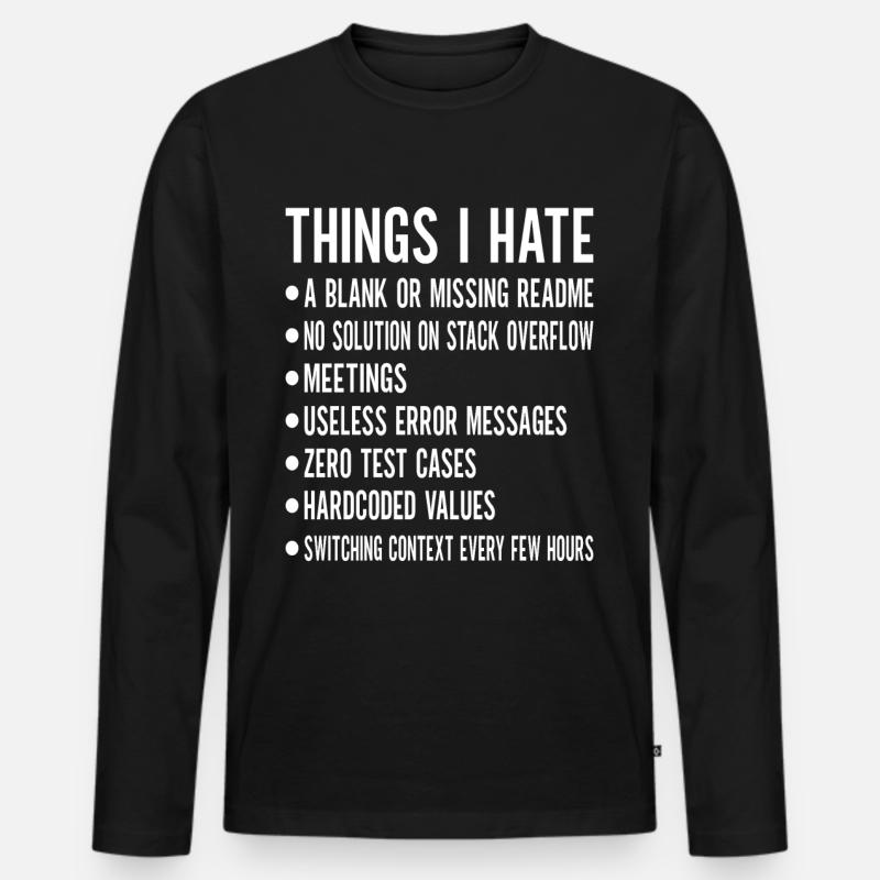 Programmierer Informatiker - Männer Premium Bio Langarmshirt - Schwarz