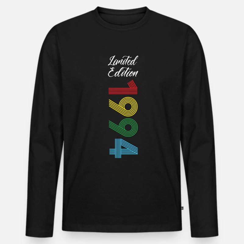 Limited Edition 1994 - Männer Premium Bio Langarmshirt - Schwarz