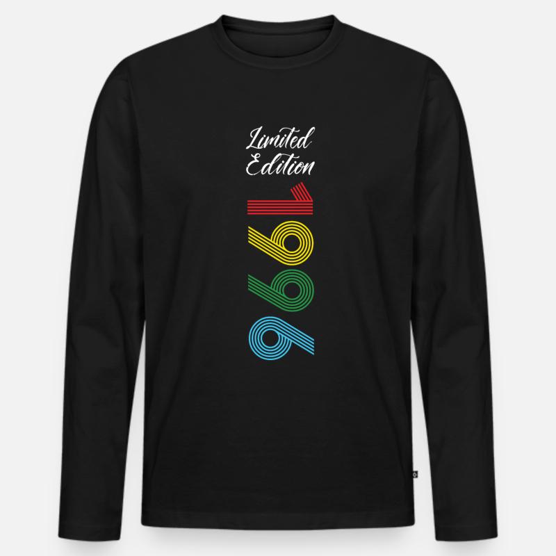 Limited Edition 1996 - Männer Premium Bio Langarmshirt - Schwarz