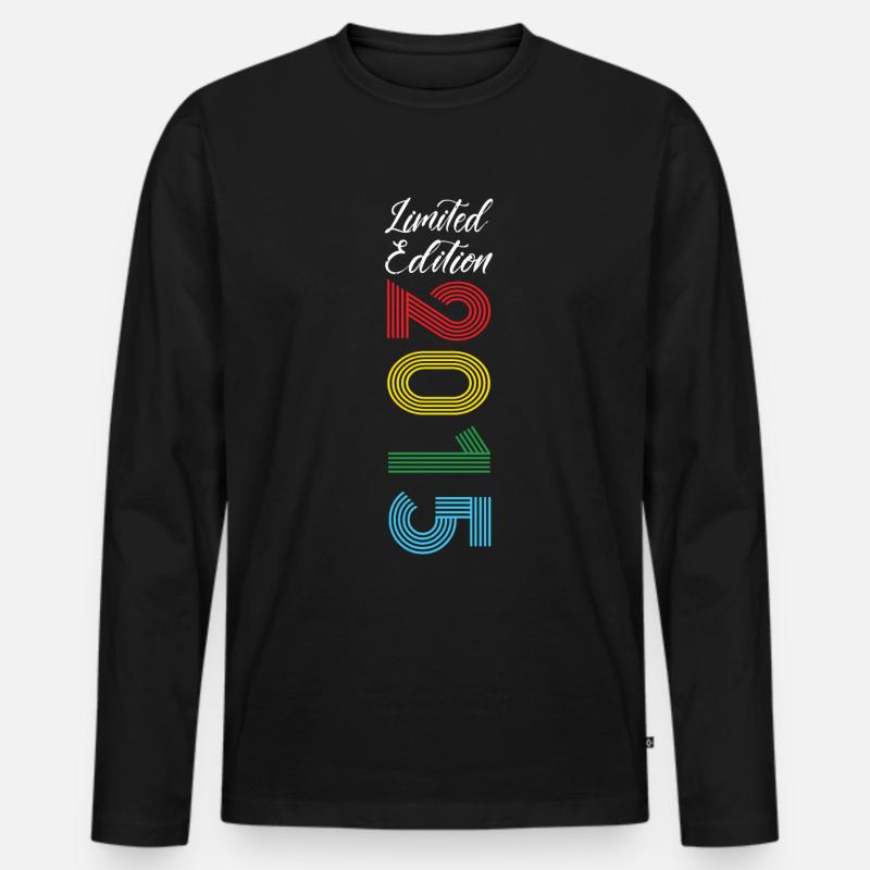 Limited Edition 2015 - Männer Premium Bio Langarmshirt - Schwarz