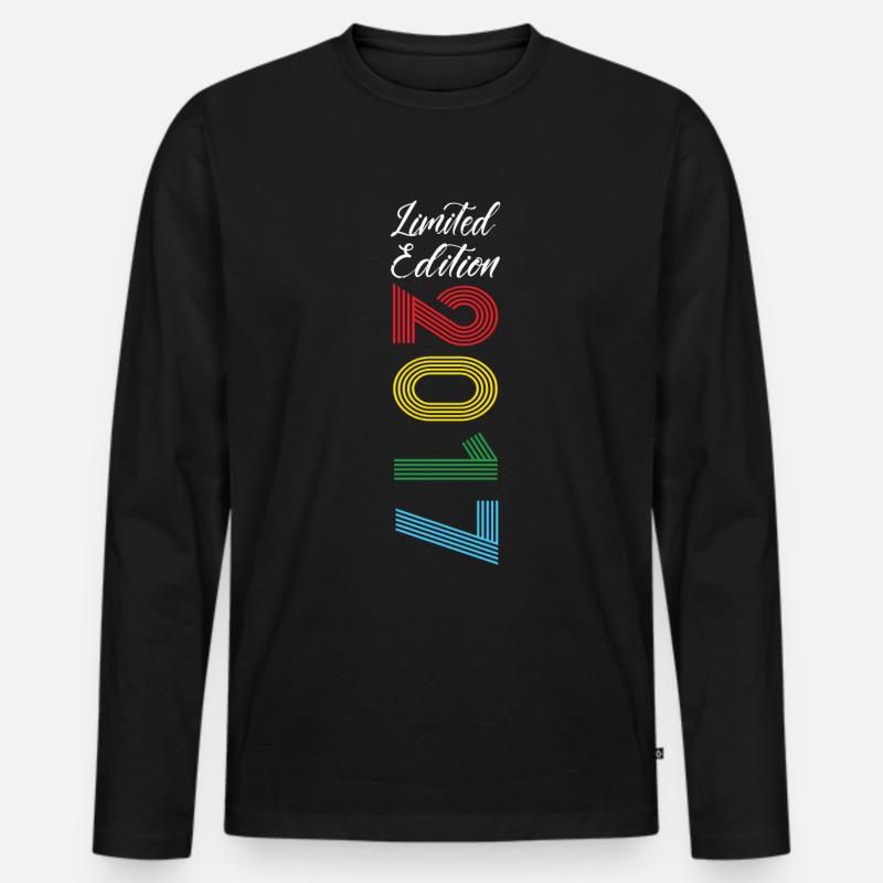 Limited Edition 2017 - Männer Premium Bio Langarmshirt - Schwarz