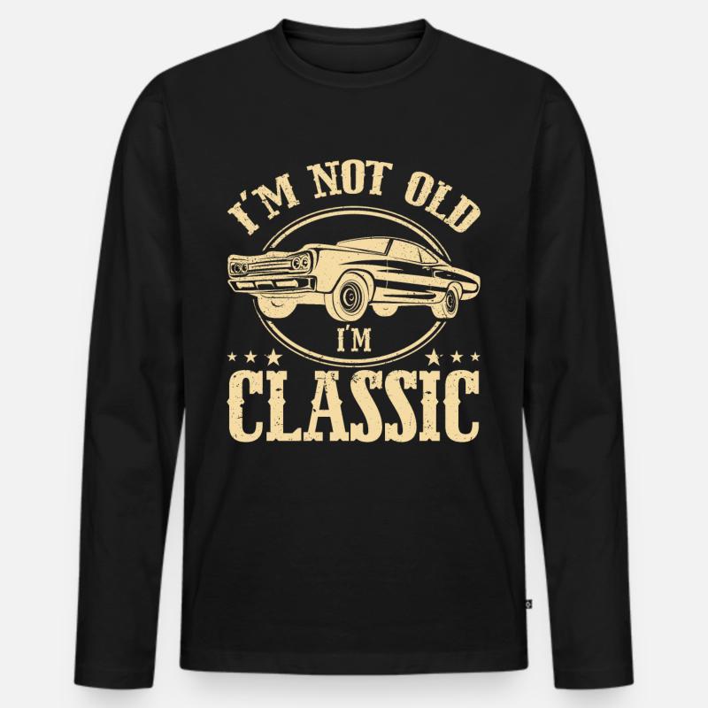 Im Not Old Im Classic - Männer Premium Bio Langarmshirt - Schwarz