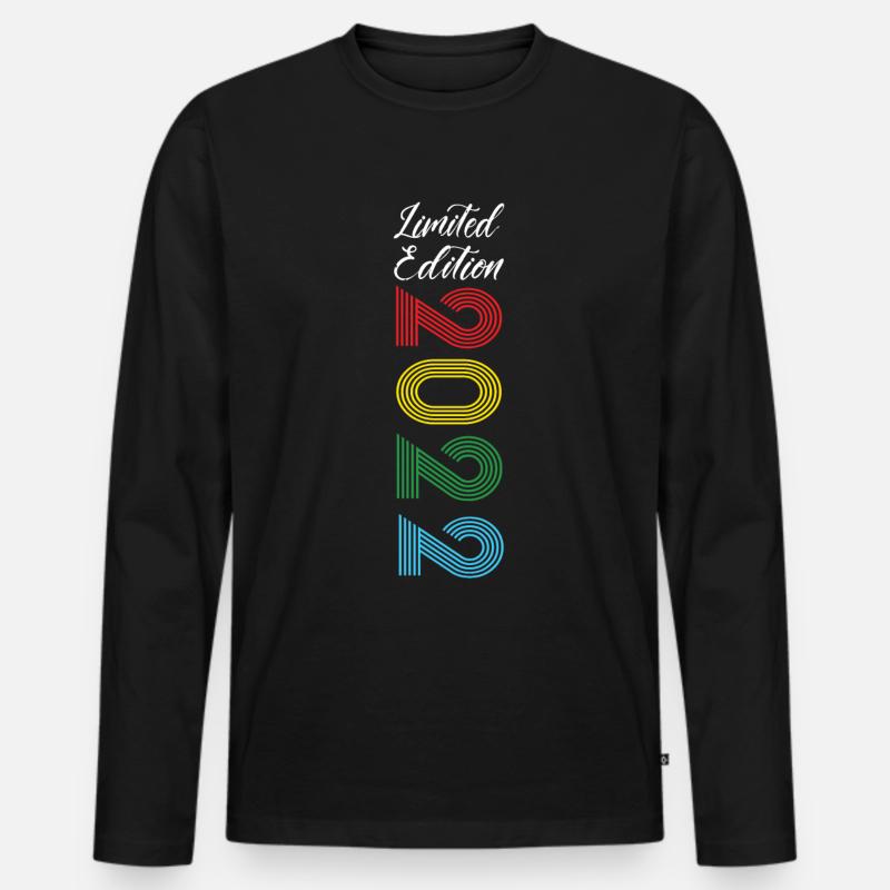 Limited Edition 2022 - Männer Premium Bio Langarmshirt - Schwarz