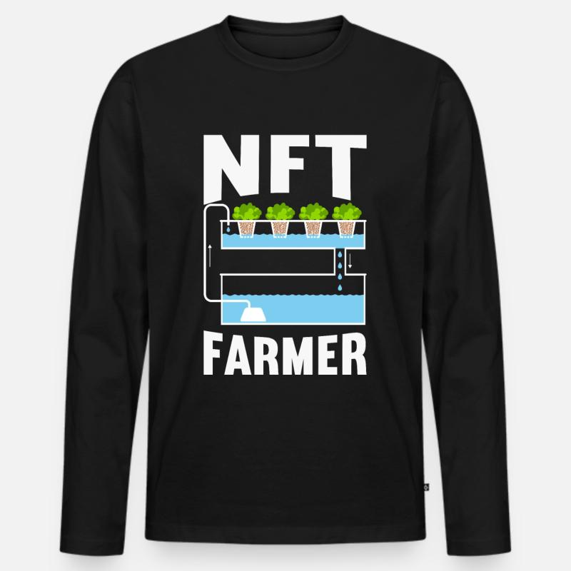Hydroponik Indoor-Gartenbau - Männer Premium Bio Langarmshirt - Schwarz