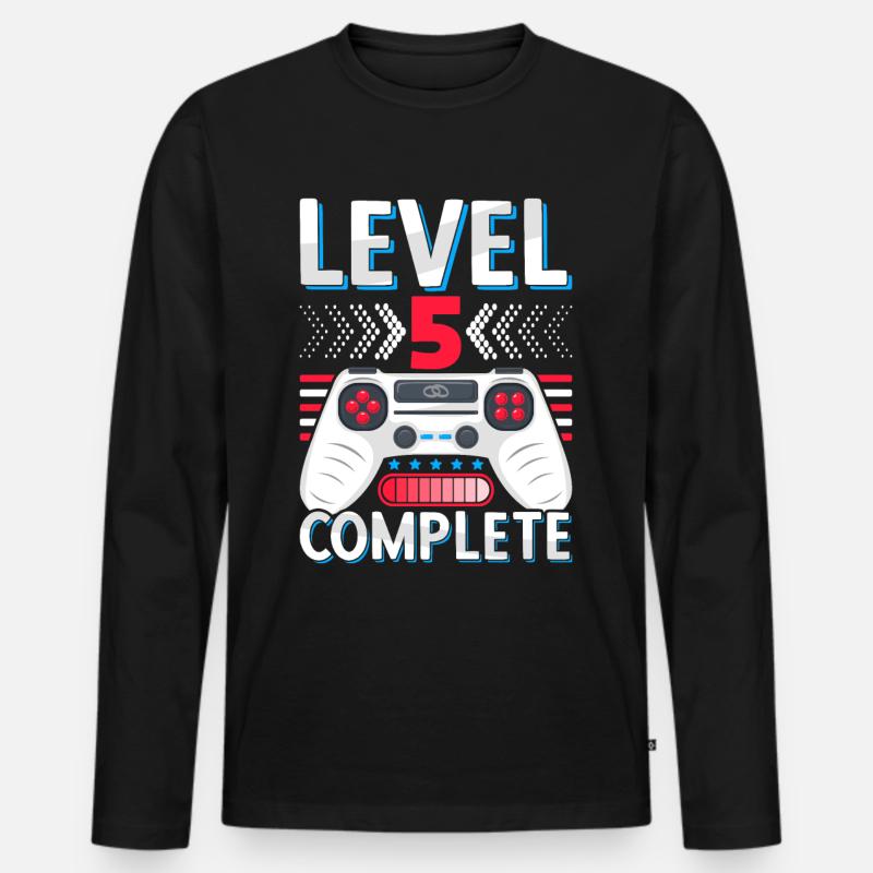 5. Hochzeitstag Geschenk Mann Frau Ehemann Ehefrau - Männer Premium Bio Langarmshirt - Schwarz