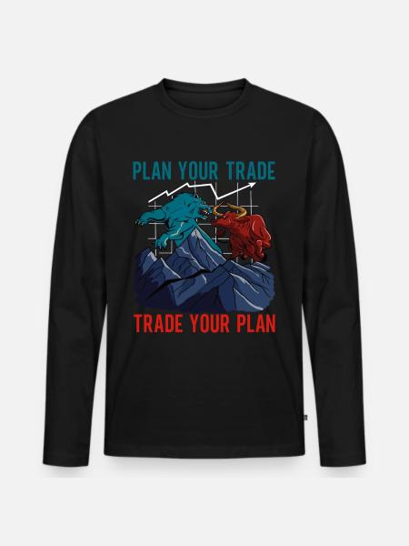 Shares Shareholder Investor - Men's Premium Organic Long Sleeve Shirt - black