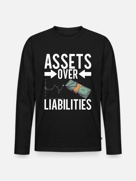 Shares Shareholder Investor - Men's Premium Organic Long Sleeve Shirt - black