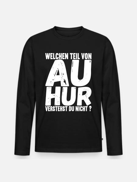 Aachener Slang - Männer Premium Bio Langarmshirt - Schwarz