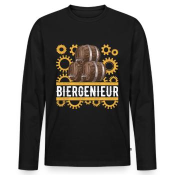 Beer brewers Beer brewing - Men's Premium Organic Long Sleeve Shirt - black - Front - Nico (187cm)