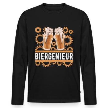 Beer brewers Beer brewing - Men's Premium Organic Long Sleeve Shirt - black - Front - Nico (187cm)