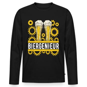 Beer brewers Beer brewing - Men's Premium Organic Long Sleeve Shirt - black - Front - Nico (187cm)