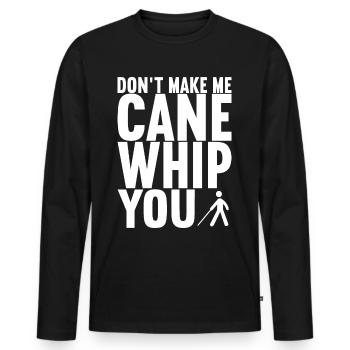 Blind visual impairment - Men's Premium Organic Long Sleeve Shirt - black - Front - Nico (187cm)