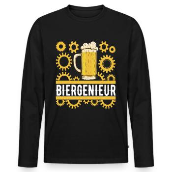 Beer brewers Beer brewing - Men's Premium Organic Long Sleeve Shirt - black - Front - Nico (187cm)