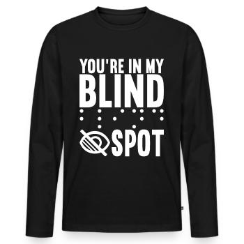 Blind visual impairment - Men's Premium Organic Long Sleeve Shirt - black - Front - Nico (187cm)