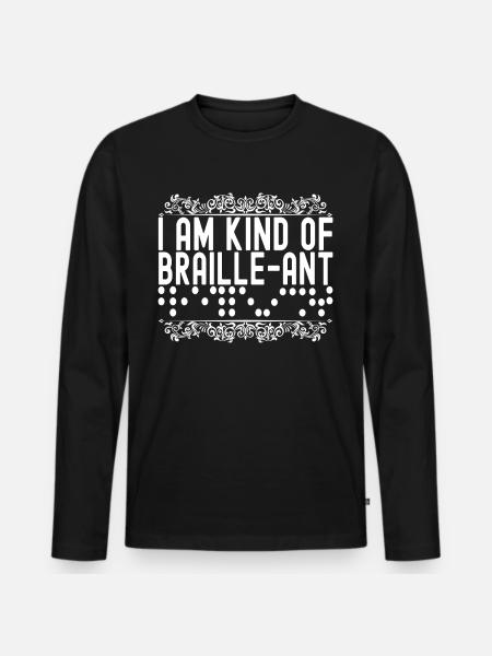 Blind visual impairment - Men's Premium Organic Long Sleeve Shirt - black