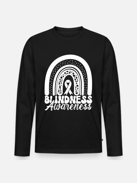Blind visual impairment - Men's Premium Organic Long Sleeve Shirt - black