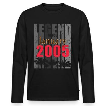 Year of construction 2006 January born gift idea - Männer Premium Bio Langarmshirt - Schwarz - Vorne - Nico (187cm)