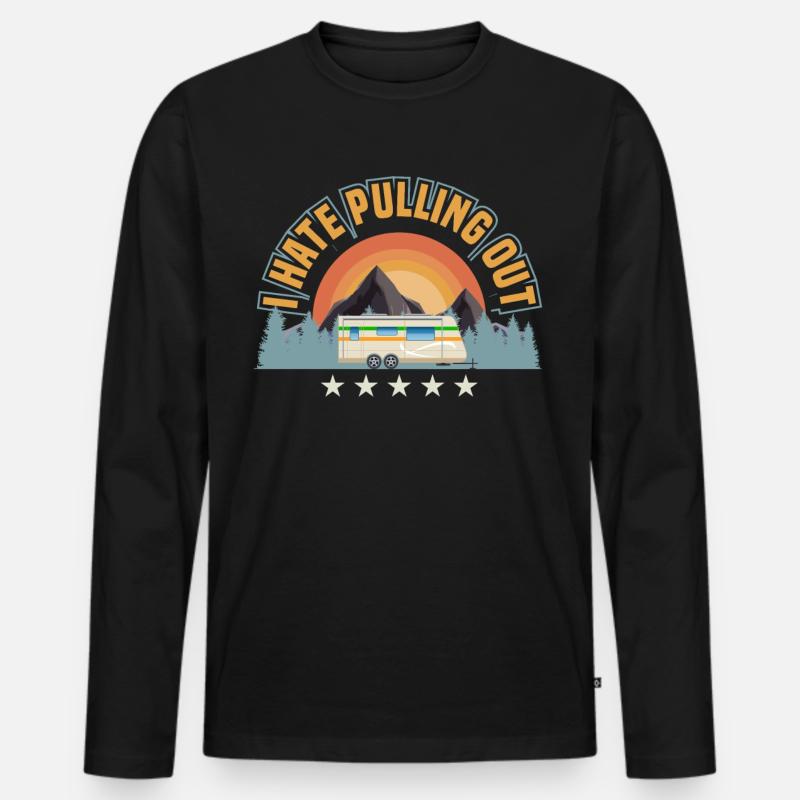 Ich Hasse Ausziehen - Männer Premium Bio Langarmshirt - Schwarz