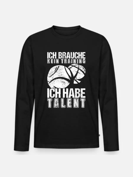 Boule Boulespieler - Männer Premium Bio Langarmshirt - Schwarz
