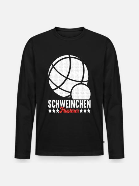 Boule Boulespieler - Männer Premium Bio Langarmshirt - Schwarz