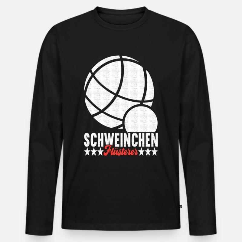 Boule Boulespieler - Männer Premium Bio Langarmshirt - Schwarz