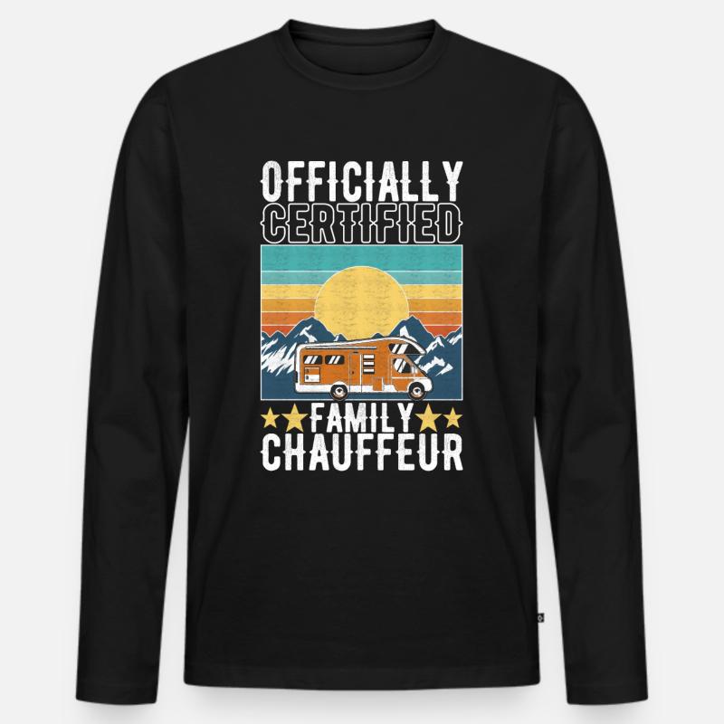Camping Wohnmobil - Männer Premium Bio Langarmshirt - Schwarz