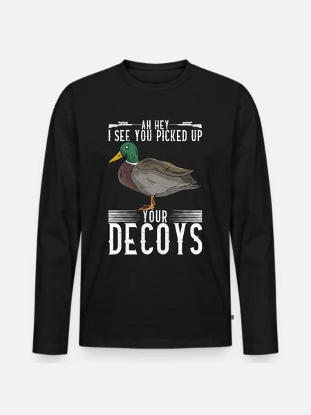 Chasse chasseur d’oiseaux - T-shirt manches longues Premium bio Homme - noir