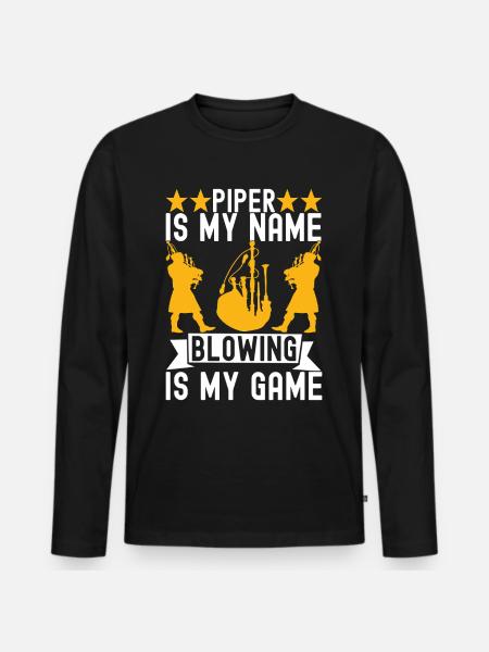 Bagpipes Bagpipers - Men's Premium Organic Long Sleeve Shirt - black
